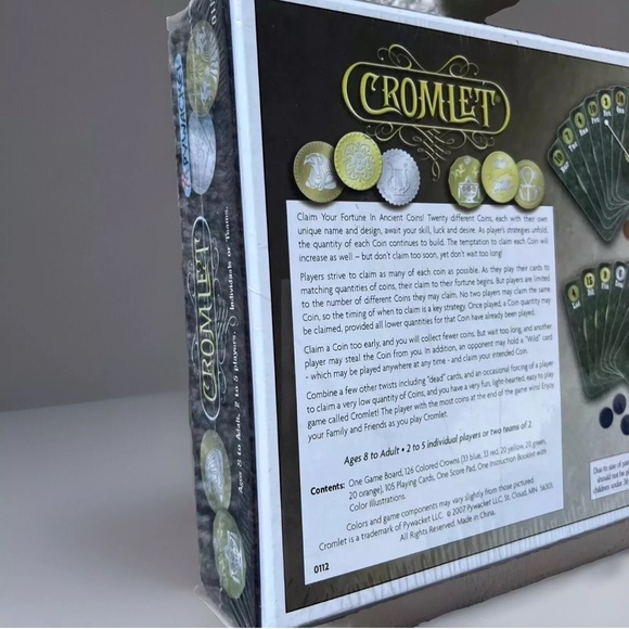 2007 Cromlet Board Card Game "Claim Your Fortune Ancient Coins" by Pywacket. New - Picture 5 of 6